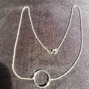 925 Circle pendant necklace.